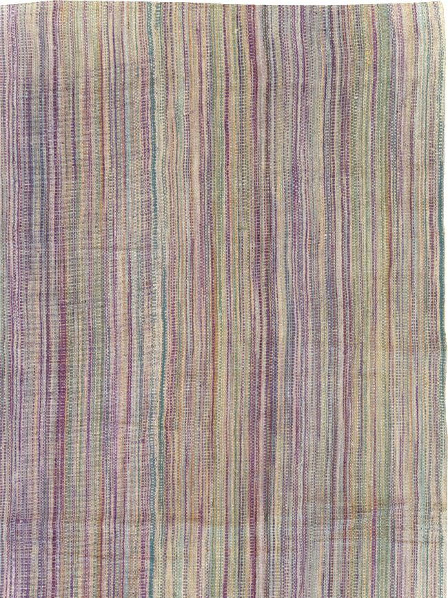 Modern Turkish Flatweave Room Size Carpet, No.30948 - Gsblank