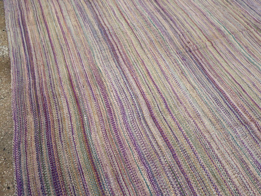 Modern Turkish Flatweave Room Size Carpet, No.30948 - Gsblank