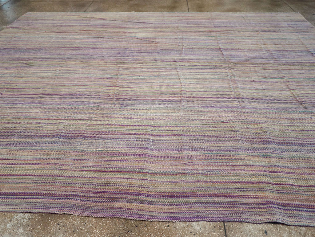 Modern Turkish Flatweave Room Size Carpet, No.30948 - Gsblank