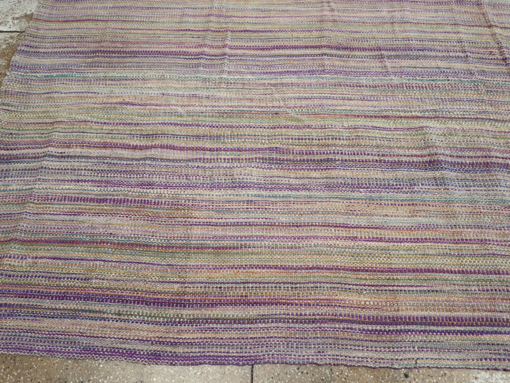 Modern Turkish Flatweave Room Size Carpet, No.30948 - Gsblank