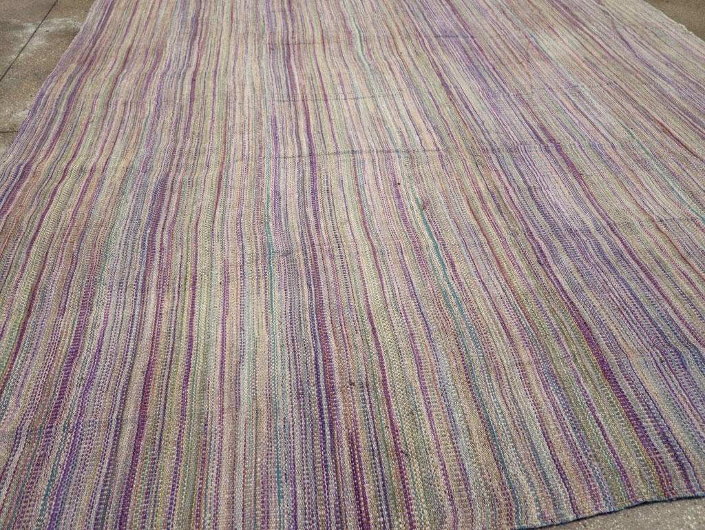 Modern Turkish Flatweave Room Size Carpet, No.30948 - Gsblank