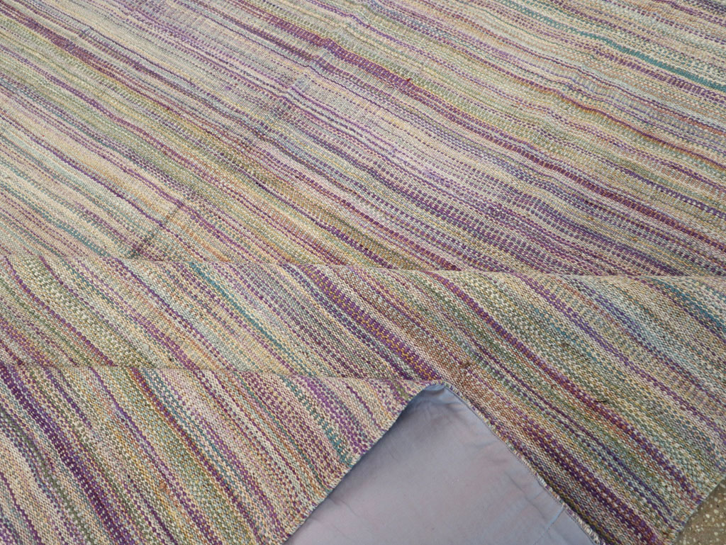 Modern Turkish Flatweave Room Size Carpet, No.30948 - Gsblank