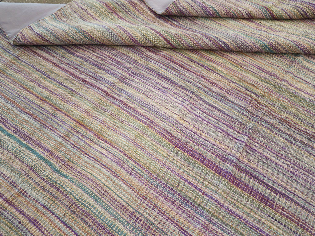 Modern Turkish Flatweave Room Size Carpet, No.30948 - Gsblank