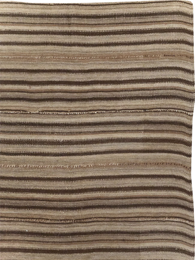 Vintage Turkish Flatweave Kilim Square Room Size Carpet, No.30949 - Gsblank