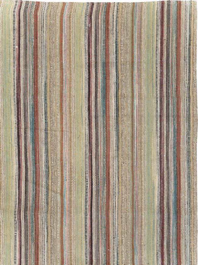 Modern Turkish Flatweave Room Size Carpet, No.30951 - Gsblank