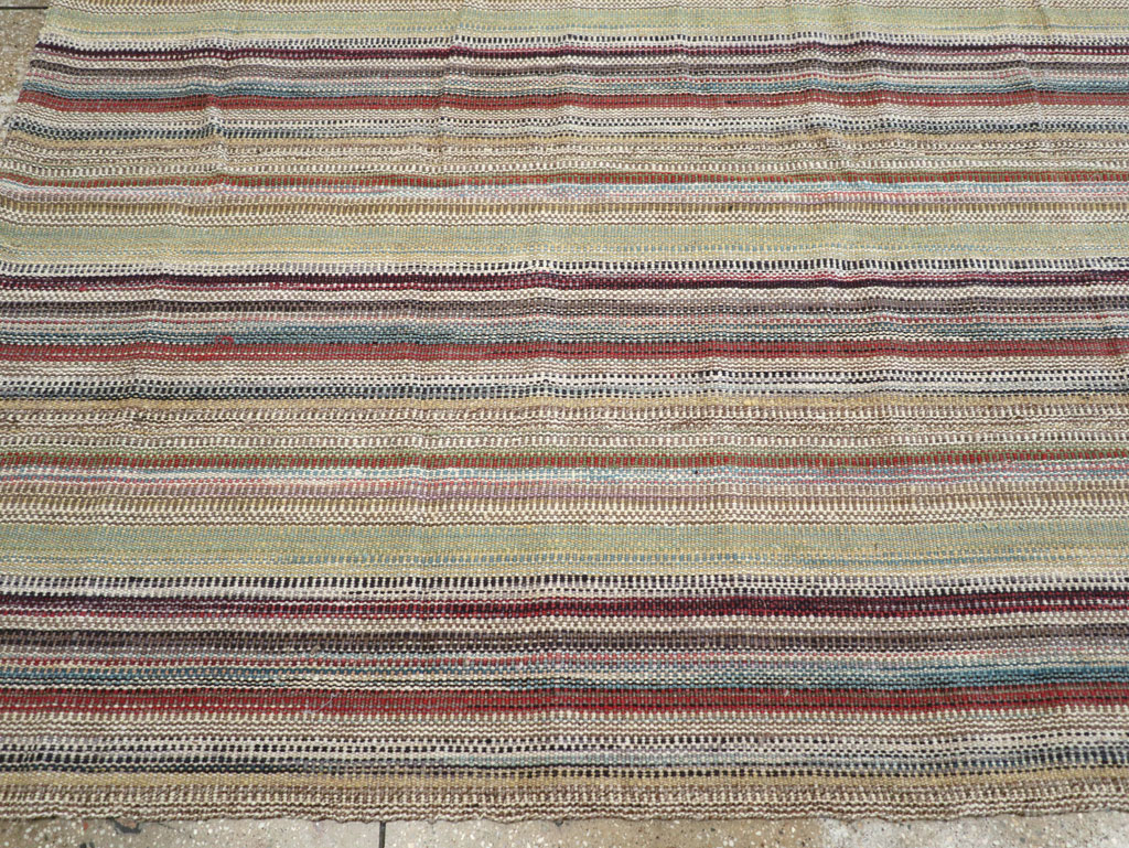 Modern Turkish Flatweave Room Size Carpet, No.30951 - Gsblank
