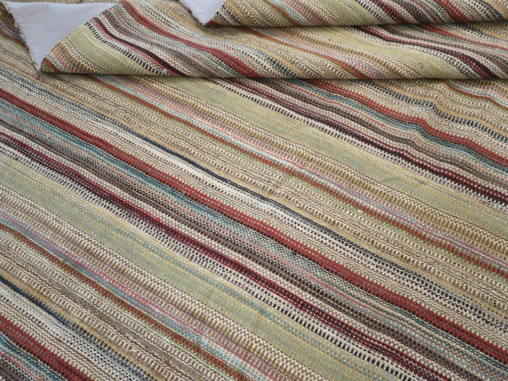 Modern Turkish Flatweave Room Size Carpet, No.30951 - Gsblank