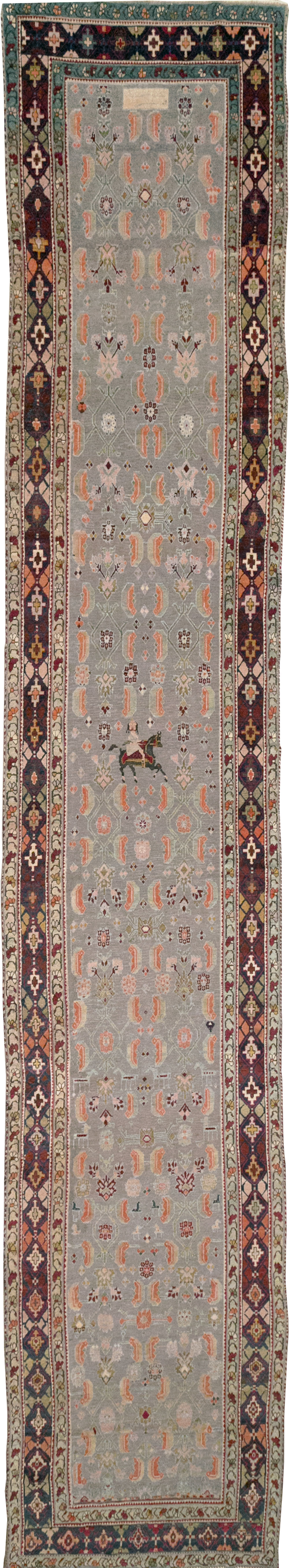 Antique Caucasian Karabagh Wide Gallery Runner, No.30954 - Gsblank