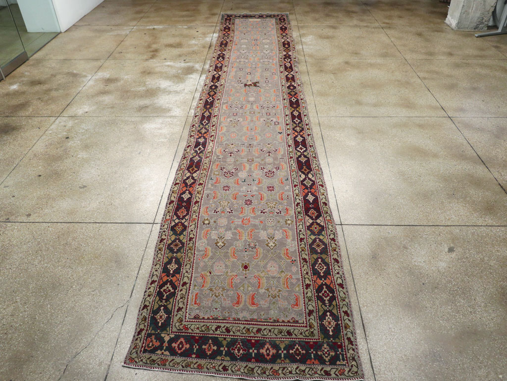 Antique Caucasian Karabagh Wide Gallery Runner, No.30954 - Gsblank