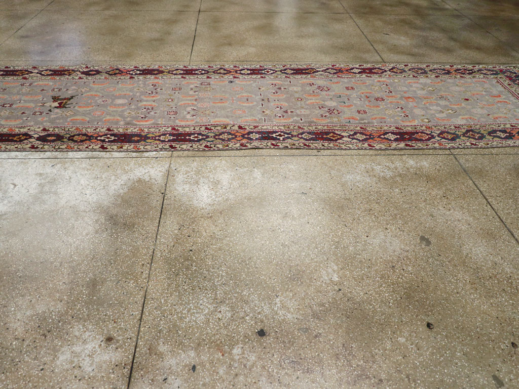 Antique Caucasian Karabagh Wide Gallery Runner, No.30954 - Gsblank