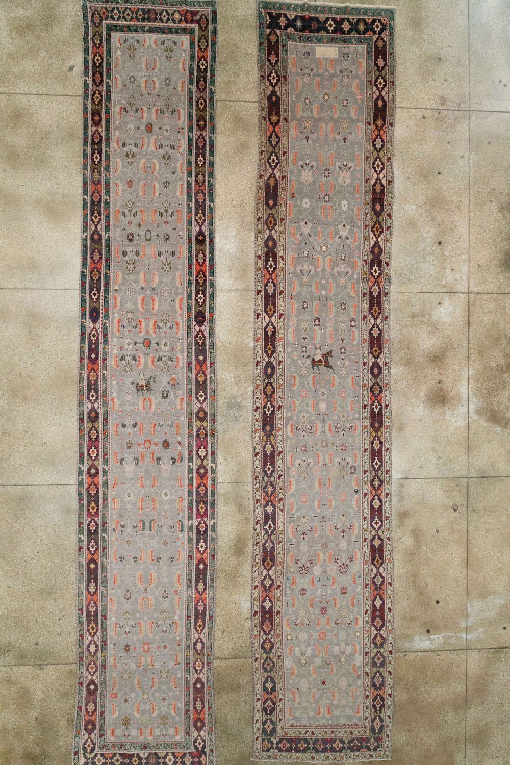 Antique Caucasian Karabagh Wide Gallery Runner, No.30954 - Gsblank