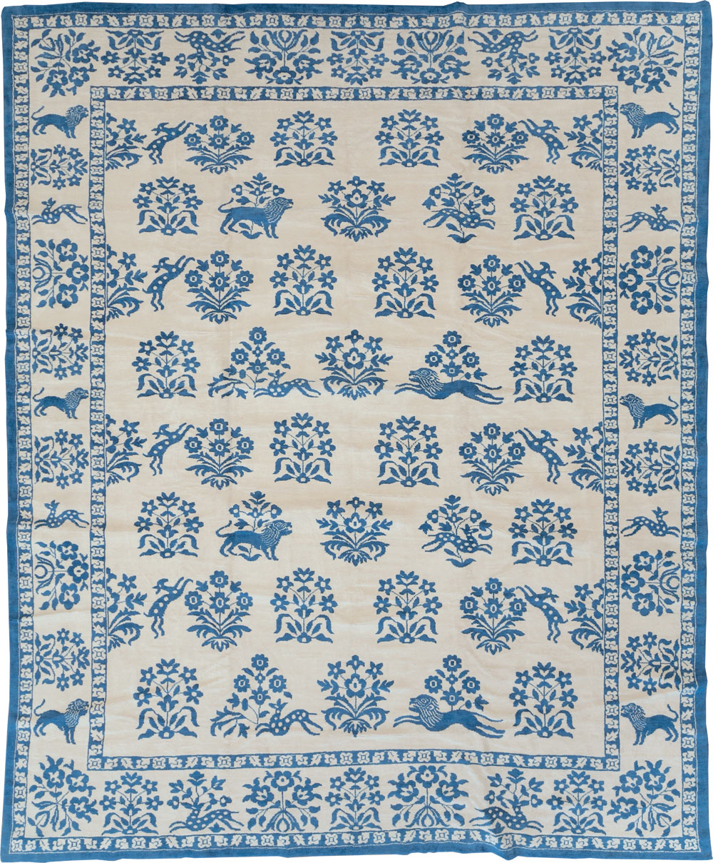 Vintage Indian Cotton Agra Large Room Size Carpet, No.30957 - Gsblank