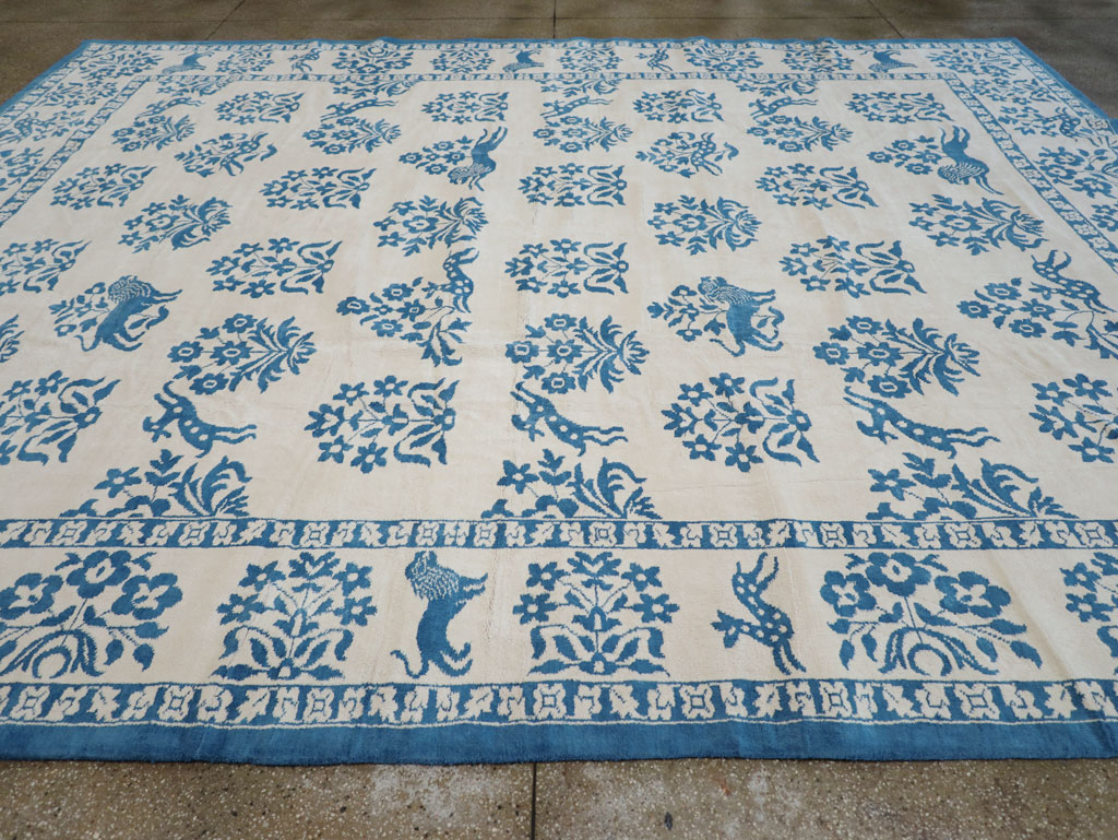 Vintage Indian Cotton Agra Large Room Size Carpet, No.30957 - Gsblank