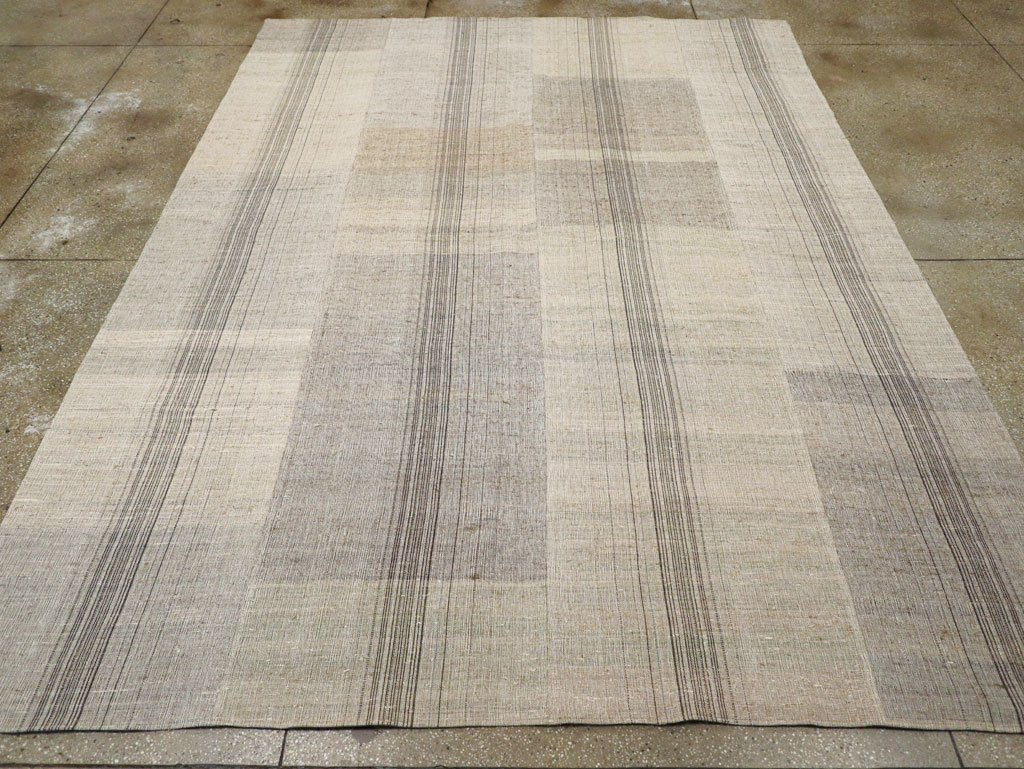 Vintage Turkish Flatweave Kilim Room Size Carpet, No.30963 - Gsblank