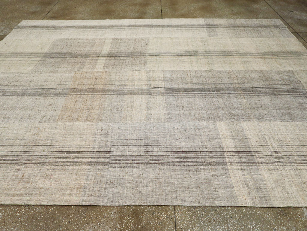 Vintage Turkish Flatweave Kilim Room Size Carpet, No.30963 - Gsblank