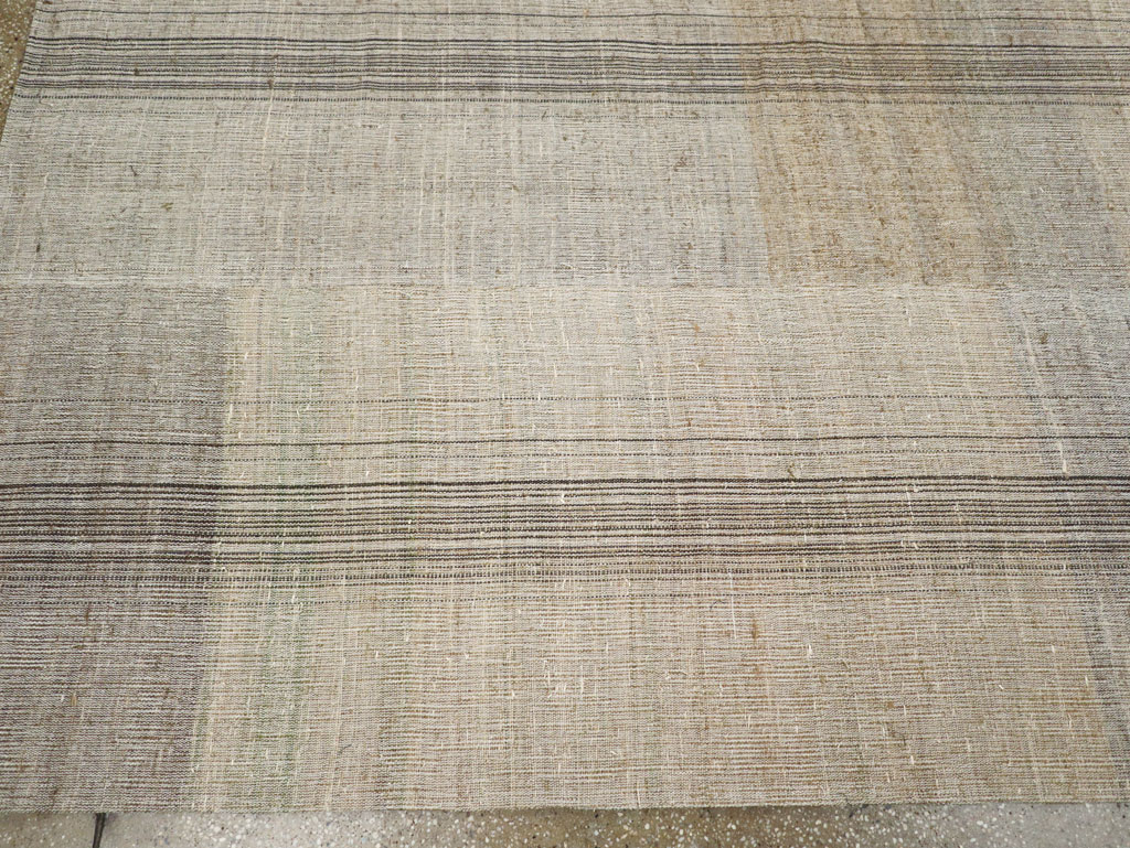 Vintage Turkish Flatweave Kilim Room Size Carpet, No.30963 - Gsblank