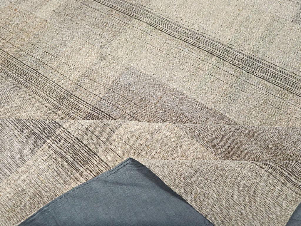 Vintage Turkish Flatweave Kilim Room Size Carpet, No.30963 - Gsblank