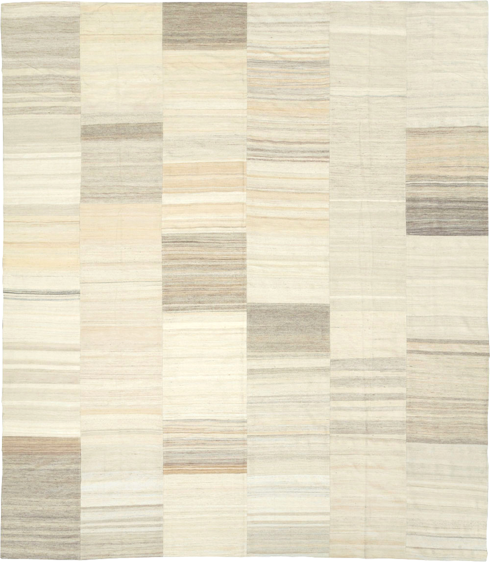 Modern Turkish Flatweave Kilim Large Room Size Carpet, No.30967 - Gsblank