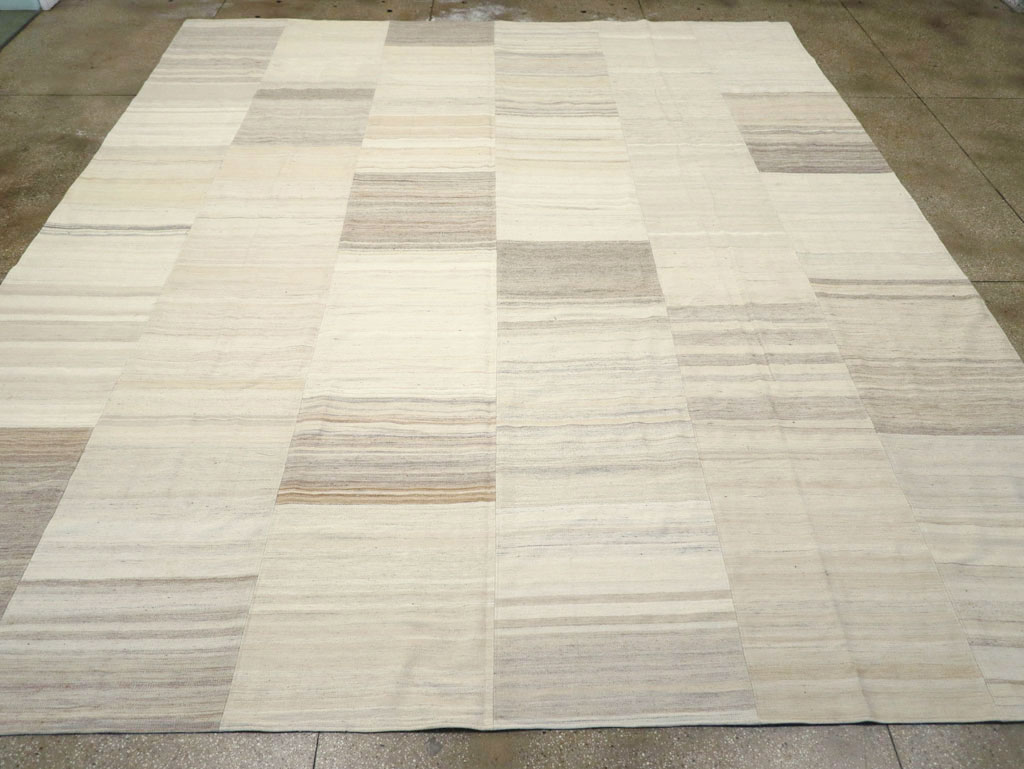 Modern Turkish Flatweave Kilim Large Room Size Carpet, No.30967 - Gsblank