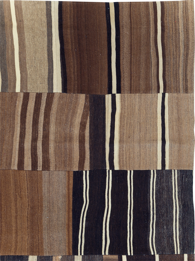 Modern Turkish Patchwork Flatweave Kilim, No.30970 - Gsblank
