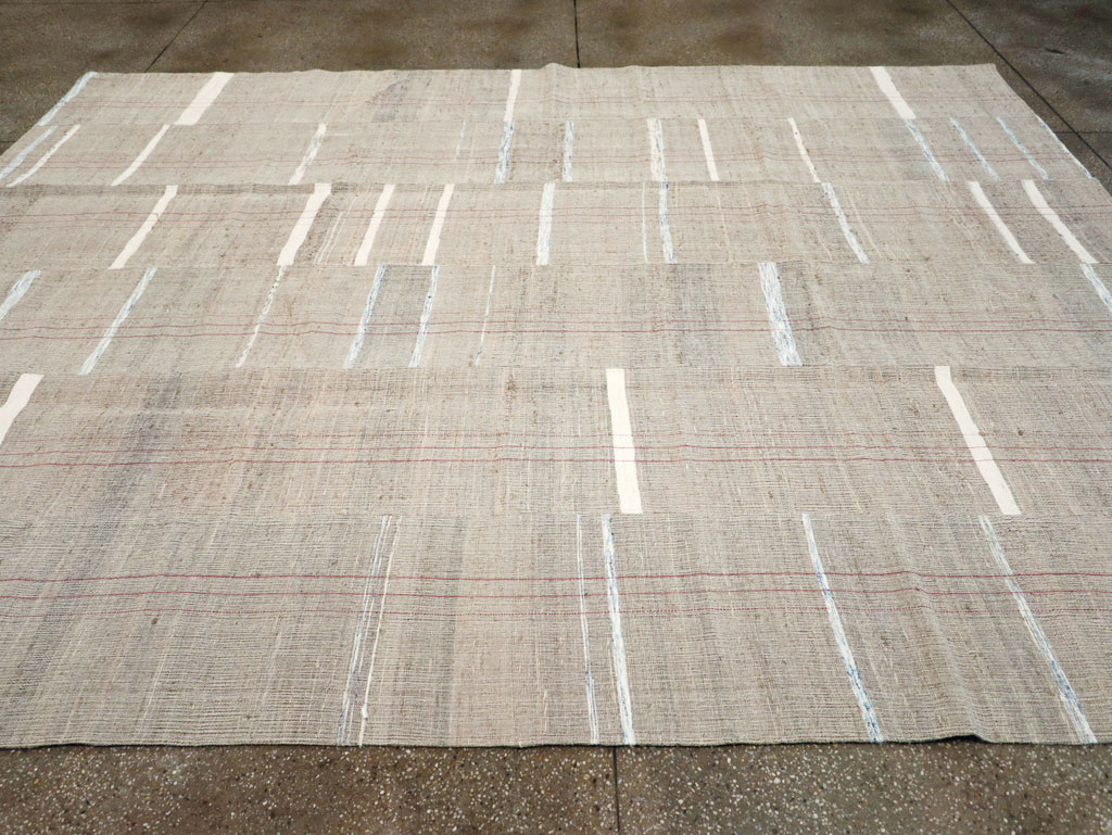 Contemporary Turkish Flatweave Kilim Room Size Carpet, No.30974 - Gsblank