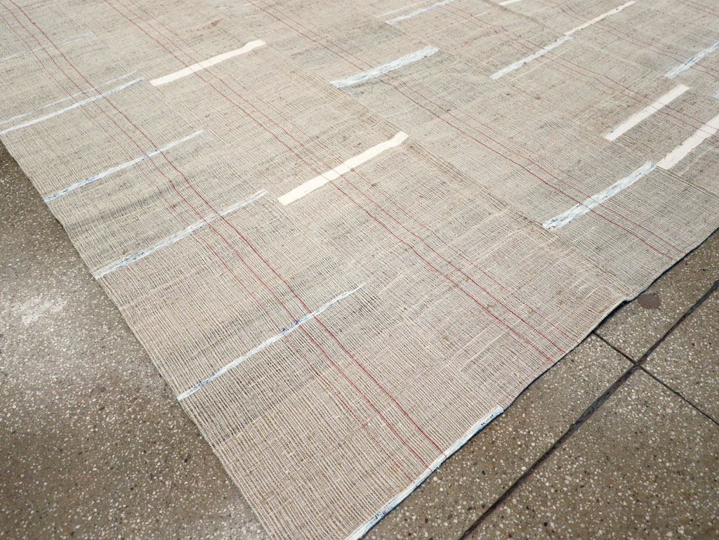 Contemporary Turkish Flatweave Kilim Room Size Carpet, No.30974 - Gsblank