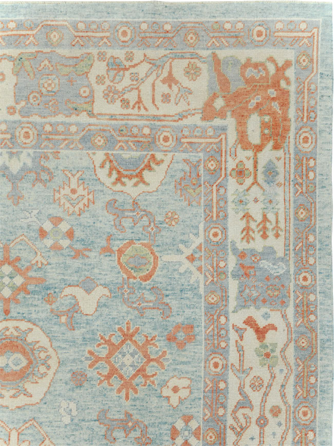 Contemporary Turkish Oushak Room Size Carpet, No.30979 - Gsblank