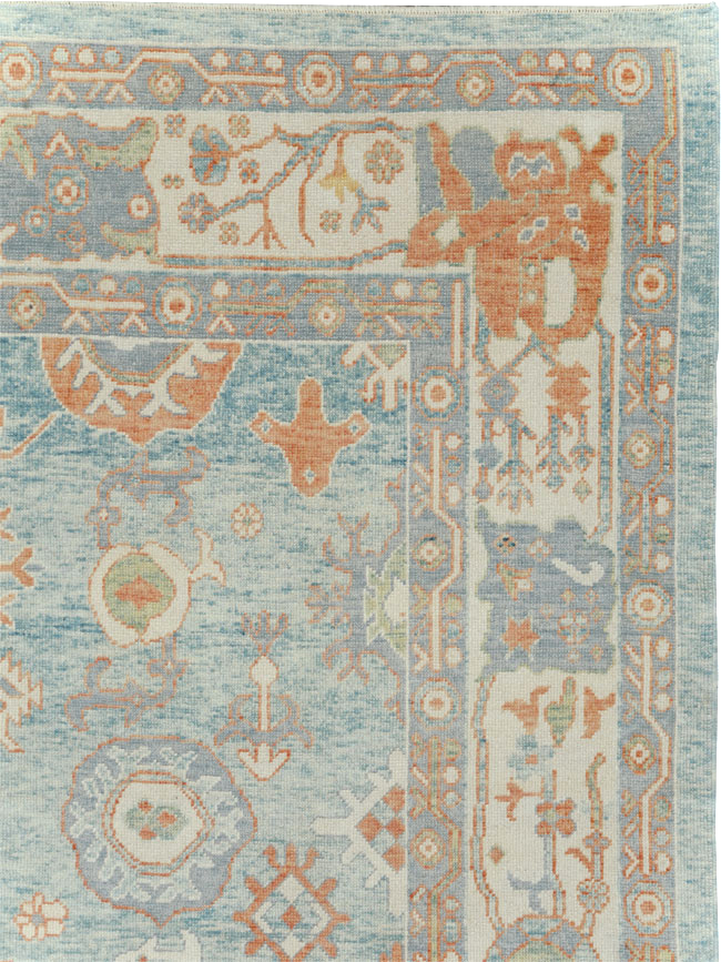 Contemporary Turkish Oushak Room Size Carpet, No.30979 - Gsblank