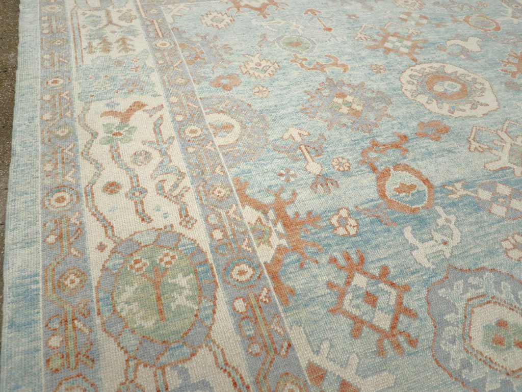 Contemporary Turkish Oushak Room Size Carpet, No.30979 - Gsblank