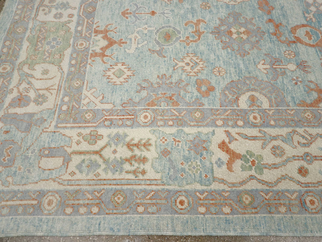 Contemporary Turkish Oushak Room Size Carpet, No.30979 - Gsblank