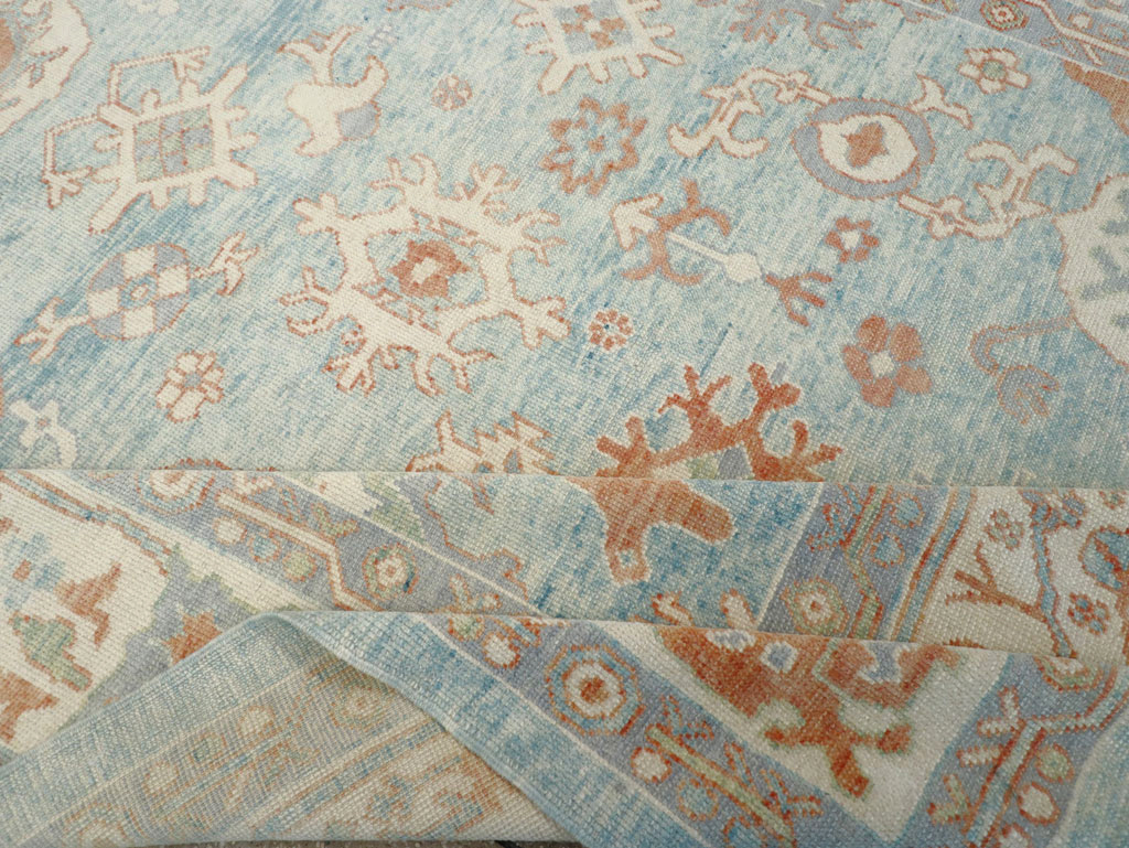 Contemporary Turkish Oushak Room Size Carpet, No.30979 - Gsblank