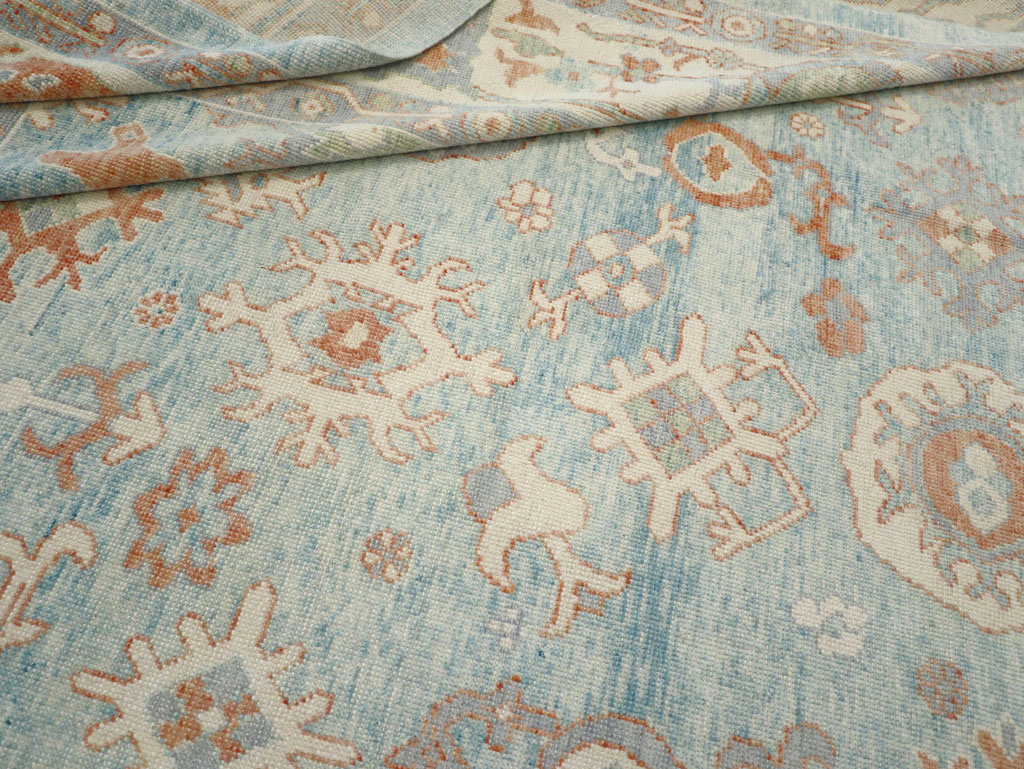 Contemporary Turkish Oushak Room Size Carpet, No.30979 - Gsblank