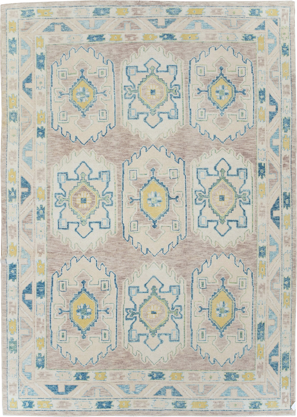 Contemporary Turkish Oushak Room Size Carpet, No.30982 - Gsblank
