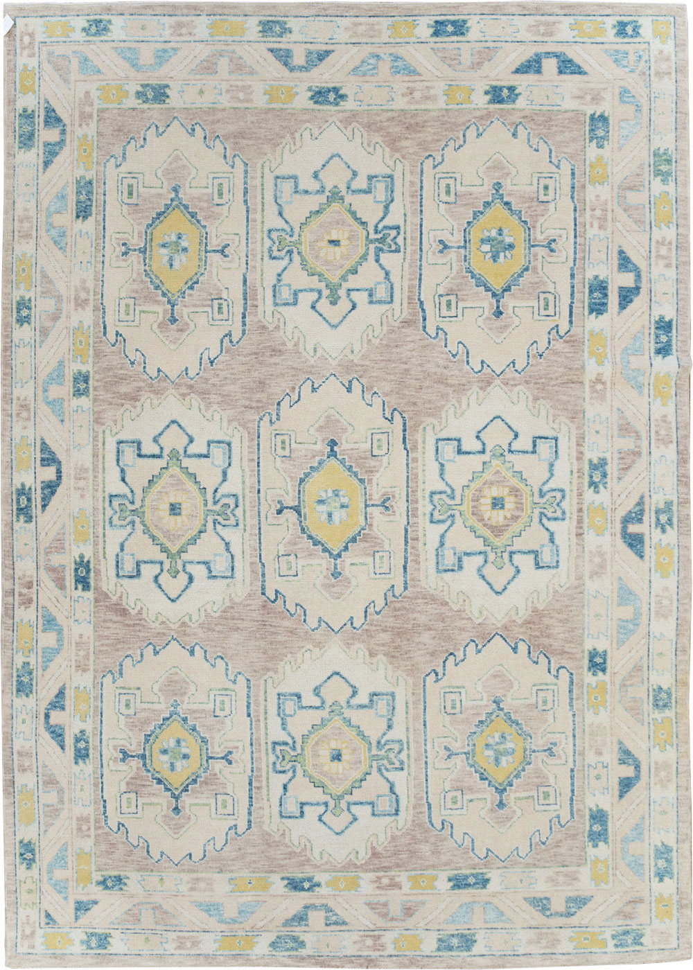 Contemporary Turkish Oushak Room Size Carpet, No.30982 - Gsblank