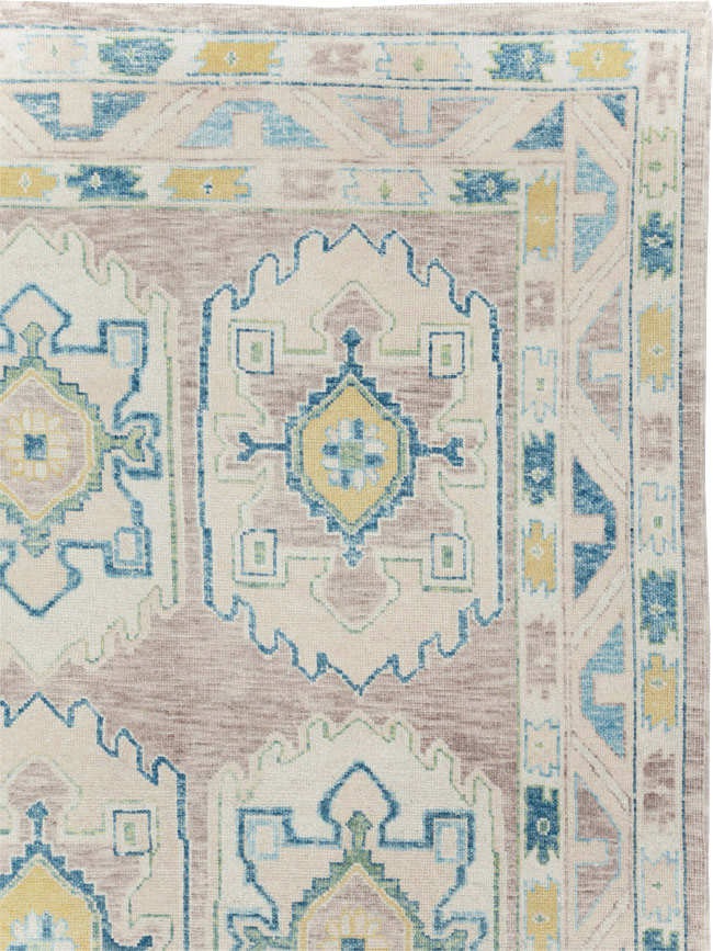 Contemporary Turkish Oushak Room Size Carpet, No.30982 - Gsblank