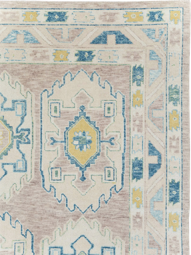 Contemporary Turkish Oushak Room Size Carpet, No.30982 - Gsblank