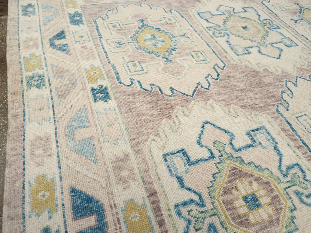 Contemporary Turkish Oushak Room Size Carpet, No.30982 - Gsblank