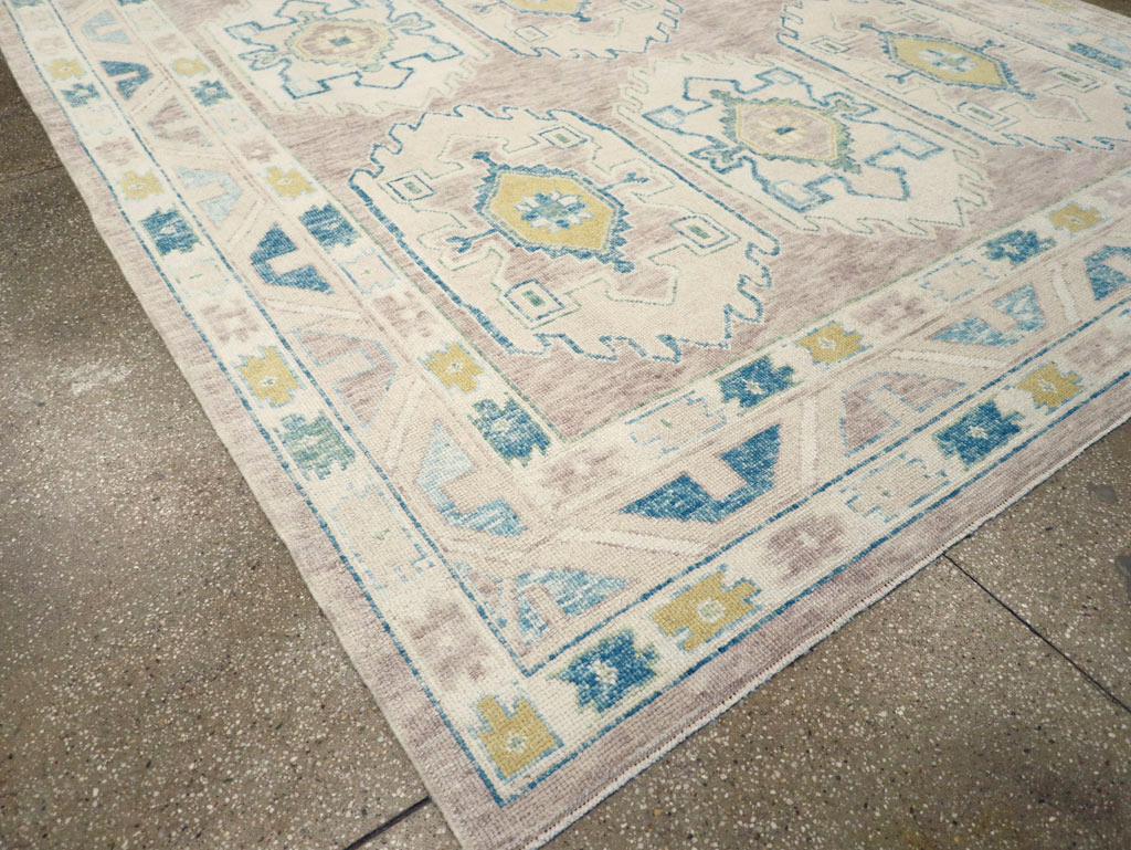 Contemporary Turkish Oushak Room Size Carpet, No.30982 - Gsblank