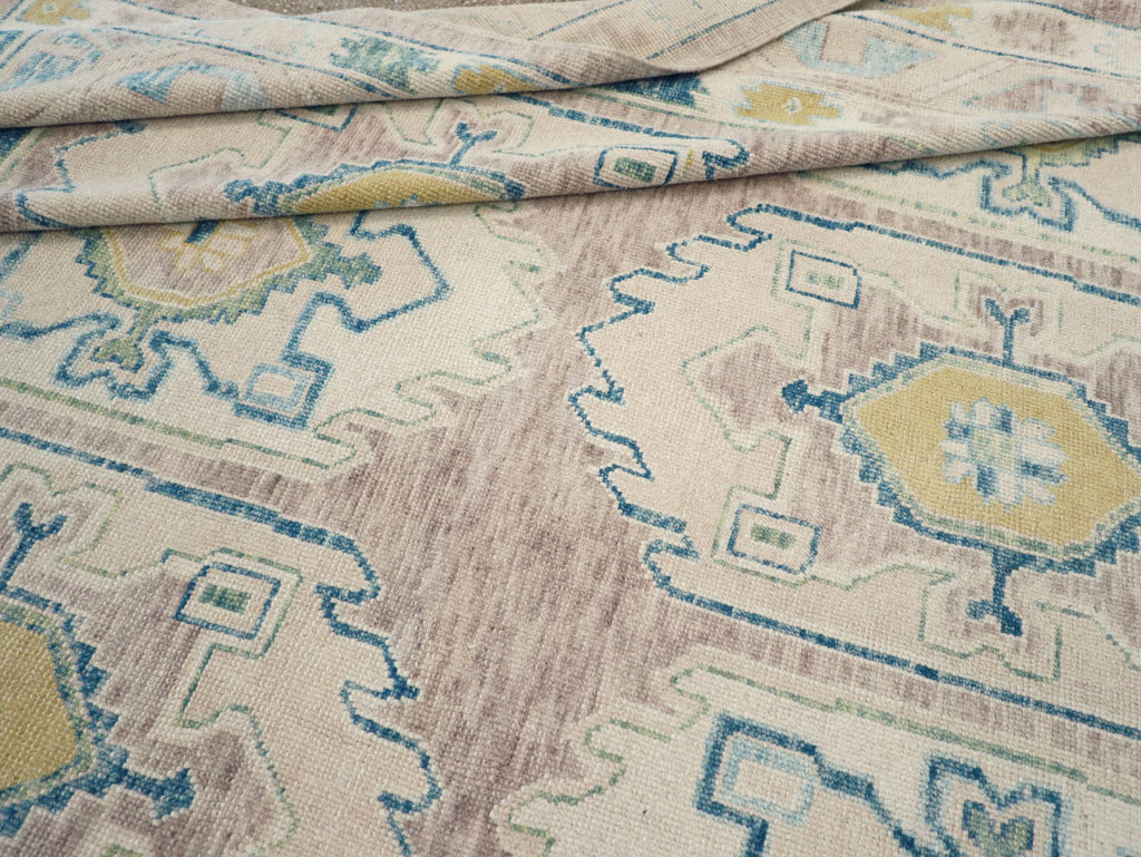 Contemporary Turkish Oushak Room Size Carpet, No.30982 - Gsblank