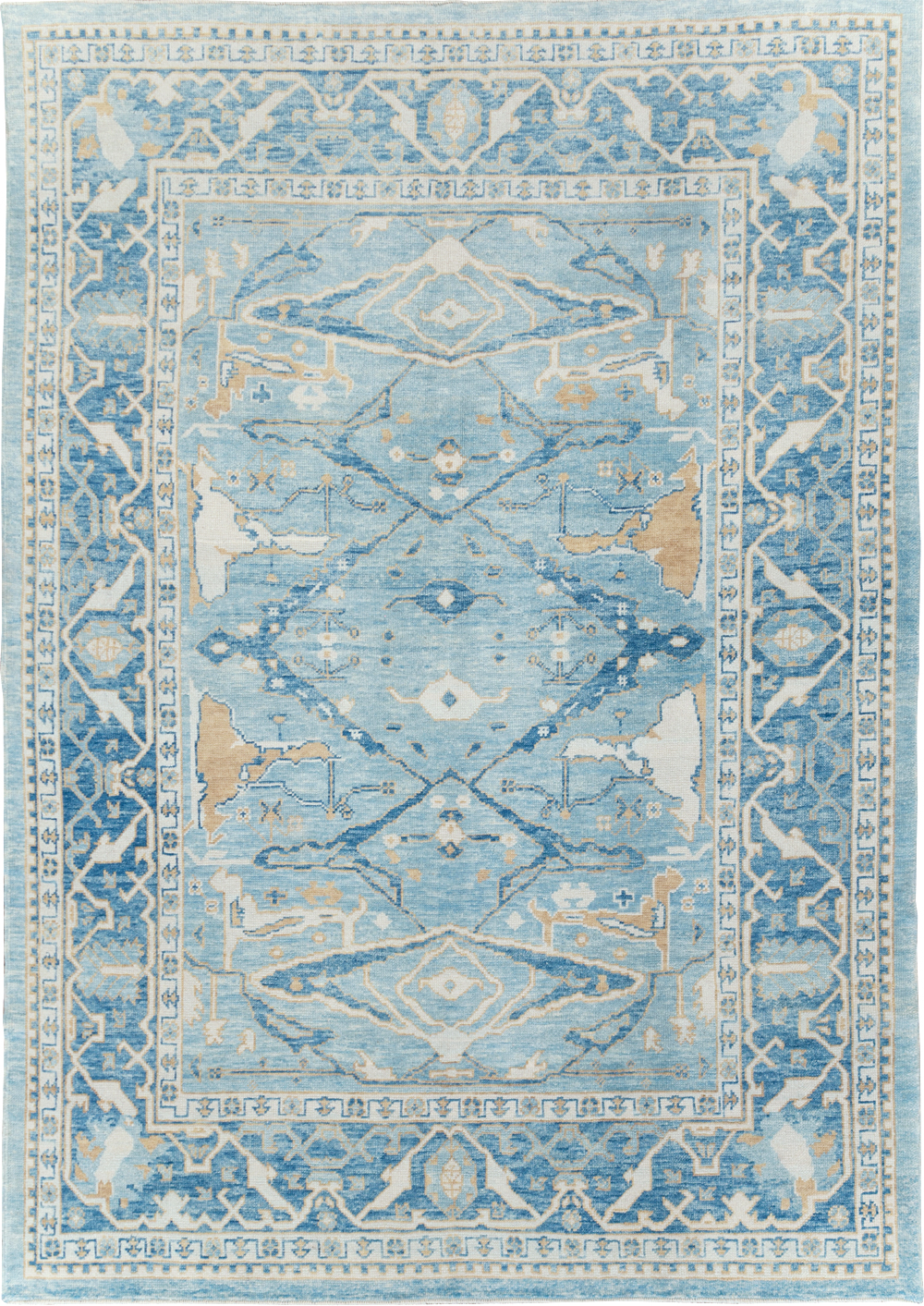 Modern Turkish Oushak Carpet, No.30983 - Gsblank