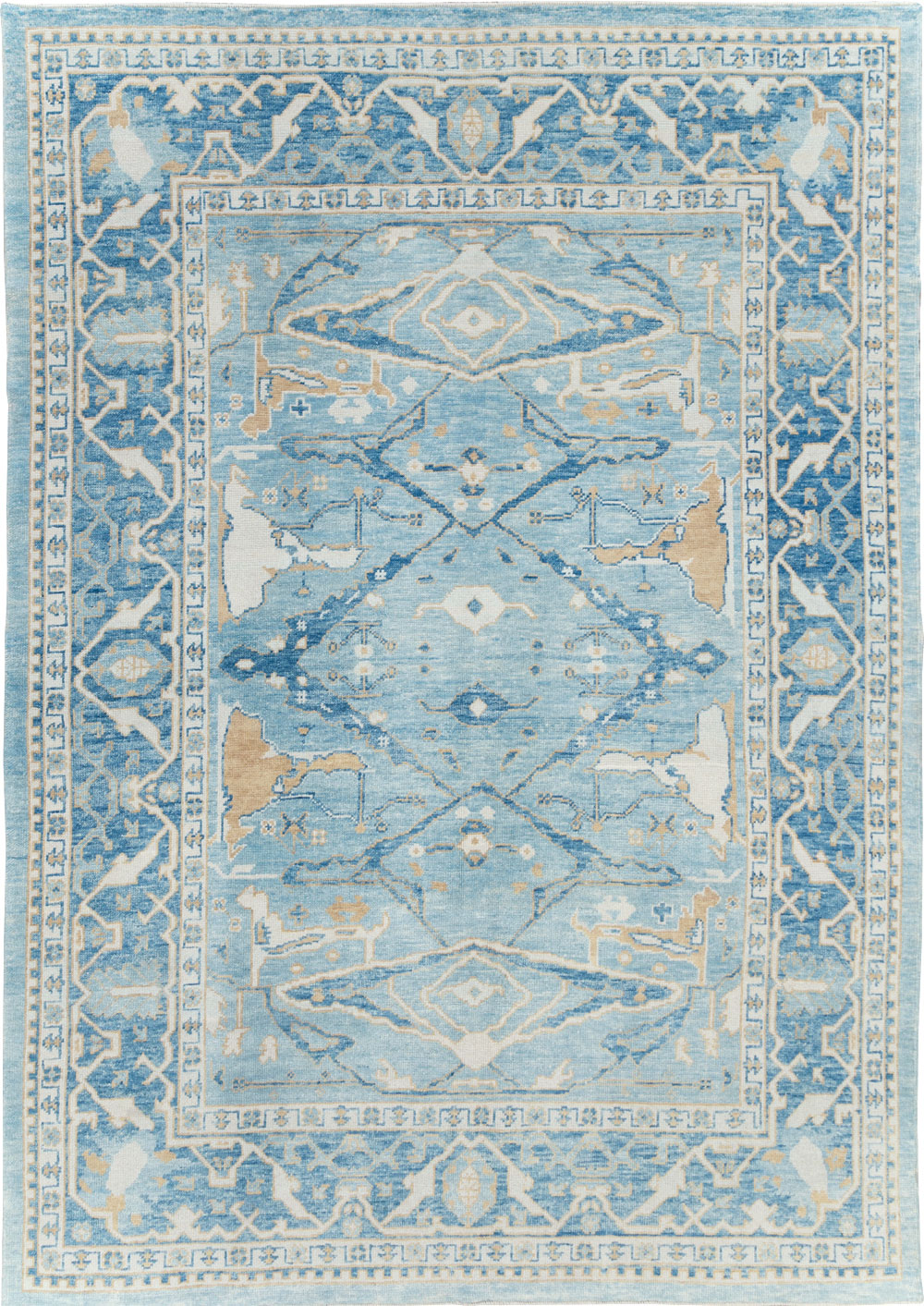 Modern Turkish Oushak Carpet, No.30983 - Gsblank
