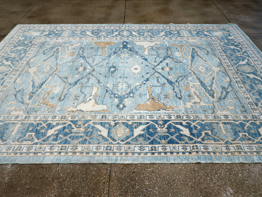 Modern Turkish Oushak Carpet, No.30983 - Gsblank