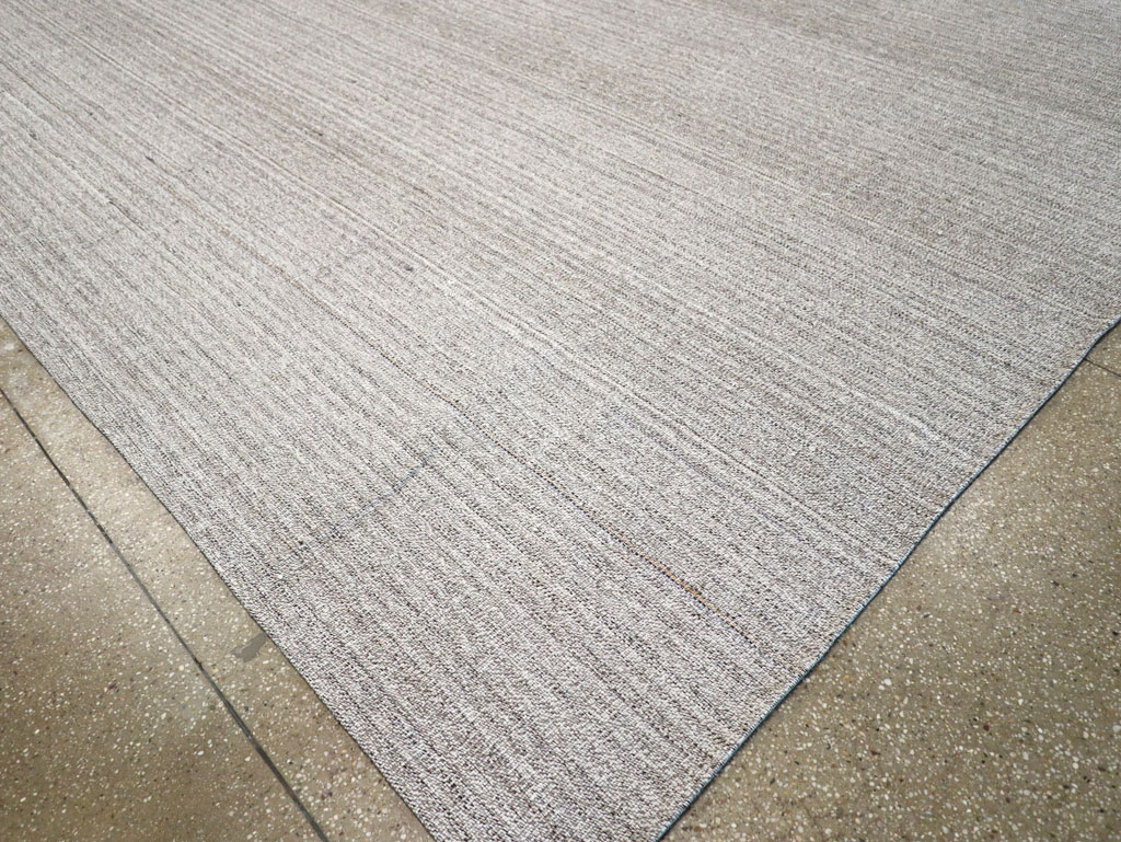 Vintage Turkish Flatweave Kilim Large Room Size Carpet, No.30988 - Gsblank