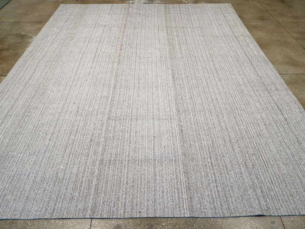 Vintage Turkish Flatweave Kilim Large Room Size Carpet, No.30990 - Gsblank