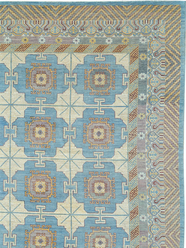Contemporary East Turkestan Khotan Oversize Carpet, No.30995 - Gsblank
