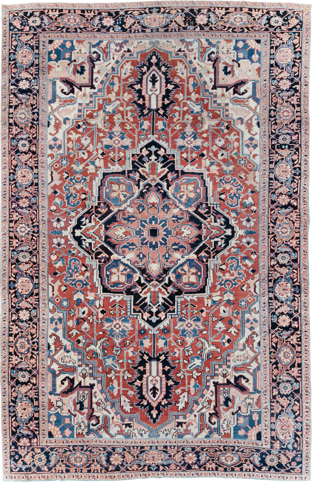 Antique Persian Heriz Room Size Carpet, No.30998 - Gsblank