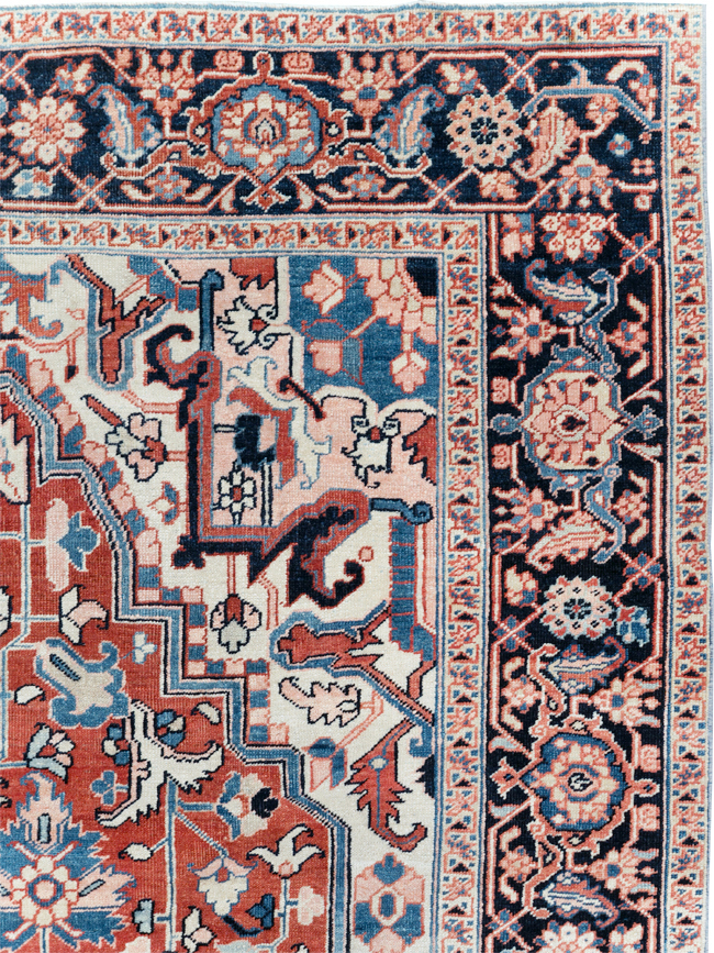 Antique Persian Heriz Room Size Carpet, No.30998 - Gsblank