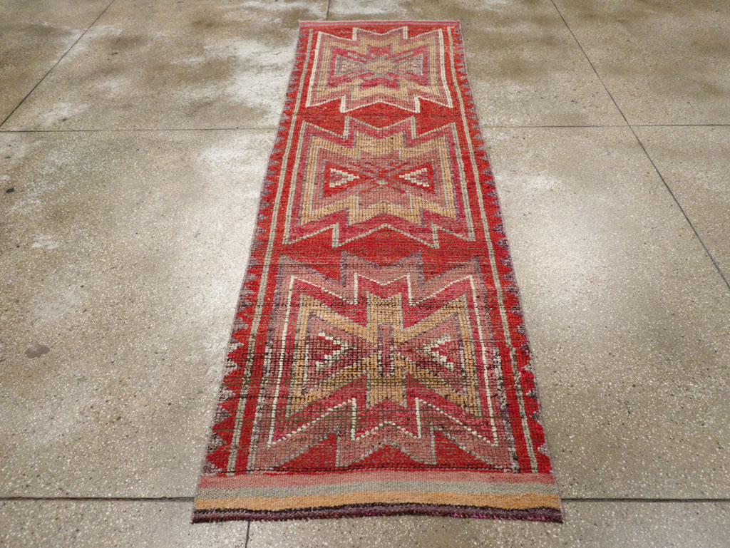 Vintage Turkish Anatolian Tribal Runner, No.31012 - Gsblank