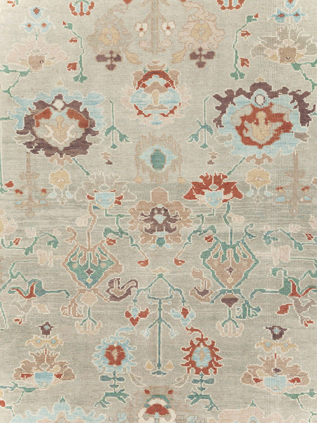 Contemporary Turkish Oushak Room Size Carpet, No.31013 - Gsblank
