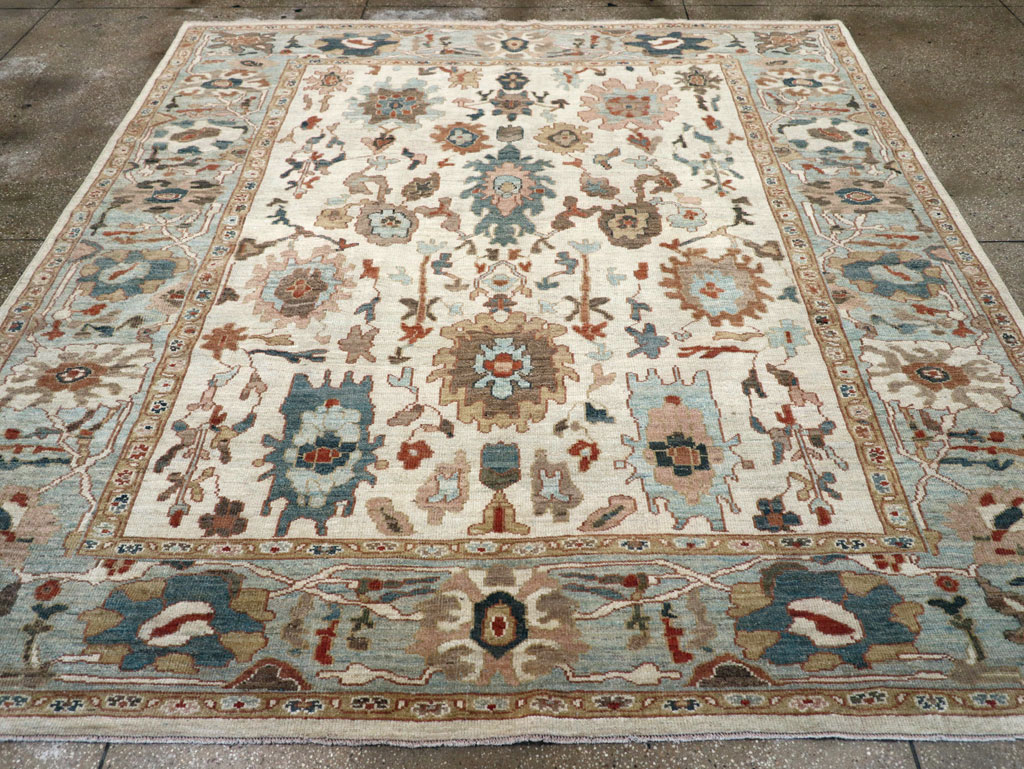 Contemporary Persian Sultanabad Square Room Size Carpet, No.31015 - Gsblank